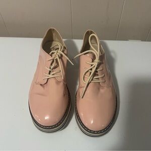 Zara light Pink Lace Up oxford Shoes
